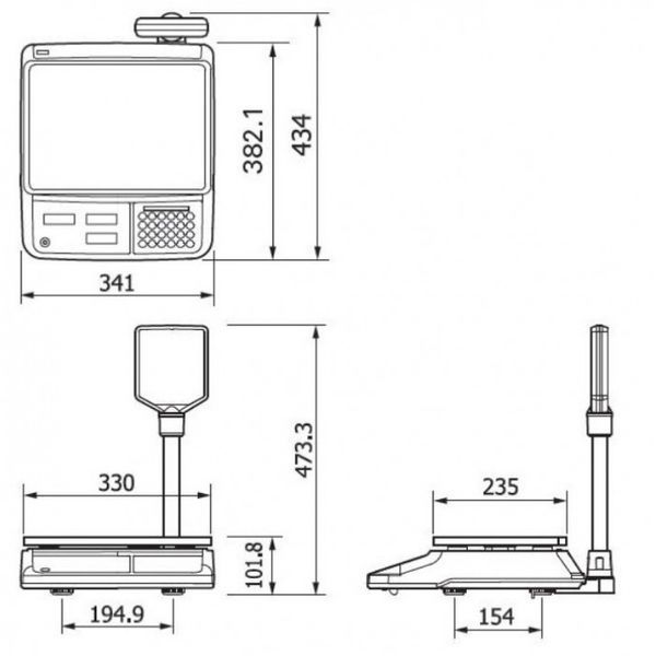 Вага торгова CAS PR-II-30P з стіійкою CAS PR-II-30P фото