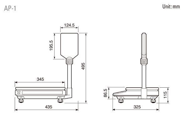 Вага торгова CAS AP-15EX з стіійкою CAS AP-15EX фото